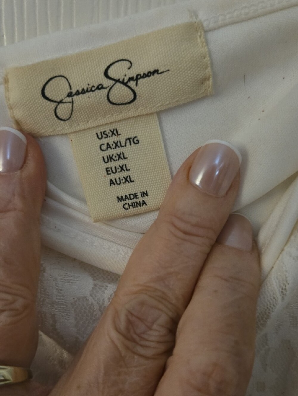Jessica Simpson Ivory Lace Maxi Slip - Picture 3 of 3
